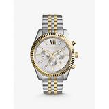 Michael Kors Oversized Lexington Two-Tone Watch Silver One Size