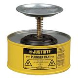 JUSTRITE 10118 Plunger Can,1 qt.,Steel,Yellow