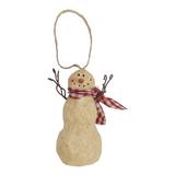Craft Outlet Snowman w/ Scarf Hanging Figurine Ornament in Brown/White, Size 4.5 H x 2.0 W x 2.0 D in | Wayfair 30249X