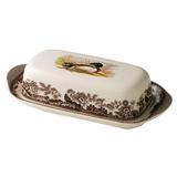 Spode Woodland Butter Dish Porcelain China/All Ceramic in Brown/White, Size 8.75 W in | Wayfair 89106-WLML2850