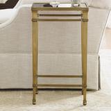 Lexington Kensington Place Coville Metal Accent Table Mirrored/Metal in Yellow, Size 24.0 H x 14.0 W x 14.0 D in | Wayfair 708-954