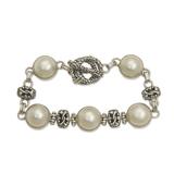 Cultured mabe pearl link bracelet, 'Moonlit Poem'