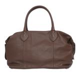 Leather travel bag, 'Let's Go in Brown'