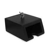 Wood and pewter business card holder, 'Playful Elephant'