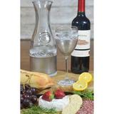 Golden Hill Studio Pewter Vine Carafe Glass in Gray, Size 11.0 H x 4.0 W in | Wayfair WC117006