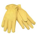 MCR SAFETY 3500M Leather Palm Gloves,Deerskin,M,PR