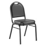 NATIONAL PUBLIC SEATING 9210-BT Stacking Chair, 9200 Series, Vinyl Black