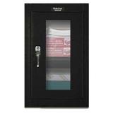 HALLOWELL 405-1626SV-ME Wall Mount Storage Cabinet, 26x16, Black, Number of
