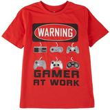 ADTN Little Boys Warning Gamer At Work T-Shirt