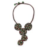 Multi-gem beaded necklace, 'Jazz Combo'