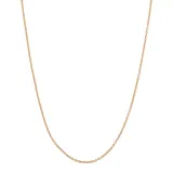 "14k Rose Gold-Plated Silver Adjustable Cable Chain Necklace - 22 in., Women's, Size: 22"", Pink"
