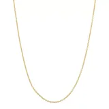 "14k Gold-Plated Silver Adjustable Cable Chain Necklace - 22 in., Women's, Size: 22"", Yellow"