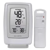 AcuRite Digital Wireless Indoor Outdoor Thermometer and Hygrometer, White