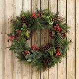 Mixed Pine & Berry Wreath - Ballard Designs