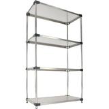 Nexel Solid 4 Shelf Shelving Unit Wire/Metal in Gray/White, Size 63.0 H x 36.0 W x 18.0 D in | Wayfair 18366SZ