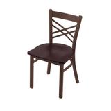 Holland Bar Stool Catalina Cross Back Side Chair, Steel in Gray, Size 32.0 H x 18.0 W x 18.0 D in | Wayfair 62018ANMedOak