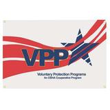 QUALITY RESOURCE GROUP VBA46 Banner,VPP Star Worksite,4 x 6 ft.