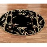 Bamboo Round Rug Black, 7'6" Round, Black