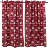 College Covers NCAA 100% Cotton Rod Pocket Curtain Panels 100% Cotton in Red, Size 84.0 H in | Wayfair TAMCP84