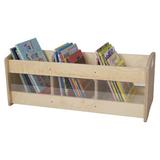 Wood Designs Toddler 3 Compartment Book Display Wood in Brown, Size 12.0 H x 30.0 W x 13.5 D in | Wayfair 990644