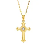 10k Gold Cross Pendant Necklace, Women's