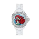 Disney's The Little Mermaid Ariel Women's Crystal Watch, White