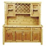 Fireside Lodge Dining Hutch Wood in Brown, Size 80.0 H x 75.0 W x 20.0 D in | Wayfair 16191