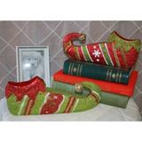 Worth Imports Elf Shoes Metal in Green, Size 2.0 H x 12.0 W x 2.0 D in | Wayfair 8668GR