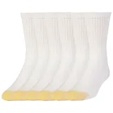 Men's GOLDTOE 6-pack Short Crew Socks, Size: 6-12, White