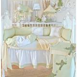 Brandee Danielle Froggy 4 Piece Crib Bedding Set Cotton Blend in Yellow, Size 35.0 W in | Wayfair 1284PFGY