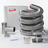 Shelter Pro Steel Venting Kit Steel in Gray, Size 5.5 H x 5.5 W x 540.0 D in | Wayfair NCCB5.545UK