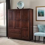Grain Wood Furniture Shaker Wardrobe Armoire Wood in Brown, Size 72.0 H x 59.5 W x 21.5 D in | Wayfair SH0904