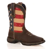 Durango Lady Rebel Women's American Flag Cowboy Boots, Size: Medium (9.5), Brown