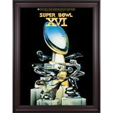 1982 49ers vs Bengals Framed 36" x 48" Canvas Super Bowl XVI Program