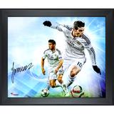 James Rodriguez Real Madrid Framed Autographed 20'' x 24'' In Focus Photograph- #2-9 11-49 of a Limited Edition 50
