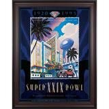 1995 49ers vs Chargers Framed 36" x 48" Canvas Super Bowl XXIX Program