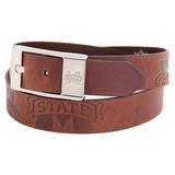 Mississippi State Bulldogs Brandish Leather Belt - Brown