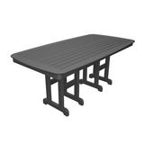Trex Outdoor Yacht Club Plastic Dining Table Plastic in Gray, Size 29.0 H x 36.75 W x 71.5 D in | Wayfair TXNCT3772SS