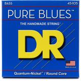 DR Strings PB-45 Pure Blues Quantum-nickel/Round Core Bass Guitar Strings - .045-.105 Medium
