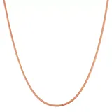 "Rhodium-Plated Sterling Silver Snake Chain Necklace, Women's, Size: 24"", Pink"