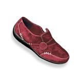 Women's “Kelly” Faux Suede Slip-Ons by Classique®, Red 9.5 M Medium