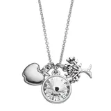 Charming Inspirations Tree & Apple Charm Necklace, Women's, White