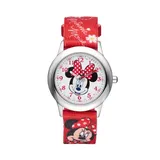 Disney's Minnie Mouse Girls' Time Teacher Watch, Girl's, Red