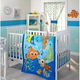Disney Nemo 3 Piece Crib Bedding Set Synthetic Fabric in Blue/White | Wayfair 8045276