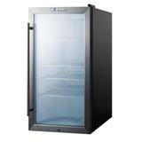 Summit SCR486L 19" Countertop Refrigerator w/ Front Access - Swing Door, Black, 115v
