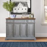 Three Posts™ Courtdale 60" Wide 3 Drawer Sideboard Wood in Gray/Brown, Size 40.0 H x 60.0 W x 18.0 D in | Wayfair C27A13B661DC44E79C865FCCB1D5B115