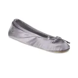 isotoner Women's Satin Ballerina Slippers, Size: Small, Med Grey