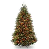 7.5-ft. Pre-Lit Multicolor Dunhill Fir Artificial Christmas Tree, Green