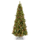 7.5-ft. Pre-Lit ''Feel Real'' Colonial Slim Artificial Christmas Tree, Green
