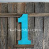 aMonogram Art Unlimited Monogram Letter Number Wall Hanging Wood in Blue, Size 17.0 H x 5.0 W x 0.25 D in | Wayfair 91511B-17